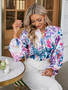Simplee Elegant lantern sleeve loose print women shirt Spring office buttons casual blouse Floral boho patchwork female top 2023 Simplee Elegant lantern sleeve loose print women shirt Spring office buttons casual blouse Floral boho patchwork female top 2023