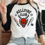 Hellfire Club Women Long Sleeve T Shirt Stranger  4 Youth Baseball Tee Summer Fashion Graphic Tee Halloween Vintage Tops
