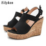 Eilyken Casual Women Platform Sandals Sexy Peep Toe Wedge Shoes Gladiator Ladies Buckle Strap High Heels Black Pink Brown Eilyken Casual Women Platform Sandals Sexy Peep Toe Wedge Shoes Gladiator Ladies Buckle Strap High Heels Black Pink Brown