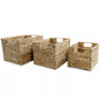 Storage Basket Set 3 Pieces Water Hyacinth Storage Basket Set 3 Pieces Water Hyacinth