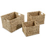 Storage Basket Set 3 Pieces Water Hyacinth Storage Basket Set 3 Pieces Water Hyacinth