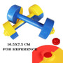 2 Pair Kids Toy Dumbbell / Plastic Dumbbell for Morning Exercises/Yellow&Blue