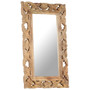 Hand Carved Mirror Brown 31.5"x19.7" Solid Mango Wood Hand Carved Mirror Brown 31.5"x19.7" Solid Mango Wood