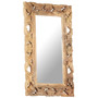 Hand Carved Mirror Brown 31.5"x19.7" Solid Mango Wood Hand Carved Mirror Brown 31.5"x19.7" Solid Mango Wood