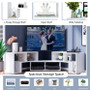 3 Pieces Console TV Stand for TVs up to 65 Inch with Shelves 3 Pieces Console TV Stand for TVs up to 65 Inch with Shelves