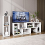 3 Pieces Console TV Stand for TVs up to 65 Inch with Shelves 3 Pieces Console TV Stand for TVs up to 65 Inch with Shelves