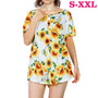 Women Summer Shirts Tops Loose Short Sleeve T Shirts Casual Floral Printed Button Shirts Blouse S-XXL Women Summer Shirts Tops Loose Short Sleeve T Shirts Casual Floral Printed Button Shirts Blouse S-XXL