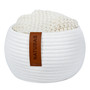 Baby White Woven Cotton Rope Basket, 2 Pieces Small Decorative Toy Storage Baskets for Gifts Empty Baby White Woven Cotton Rope Basket, 2 Pieces Small Decorative Toy Storage Baskets for Gifts Empty