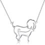 Mom Necklace Mother's Day Necklace Sterling Silver Puppy Choker Dog Necklace Animal Pendant 925 Mother Daughter Necklace 16''+2'' Mother Child Necklace