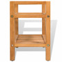 Shoe Rack with 2 Shelves Solid Oak Wood 19.5"x10.6"x15.7" Shoe Rack with 2 Shelves Solid Oak Wood 19.5"x10.6"x15.7"