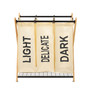 Oceanstar X-Frame Bamboo 3-Bag Laundry Sorter, White