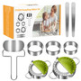 Dumpling maker stainless steel dumpling mold set, suitable for Ravioli making machine Pastry filling DIY handmade 8-piece kitchen set Dumpling maker stainless steel dumpling mold set, suitable for Ravioli making machine Pastry filling DIY handmade 8-piece kitchen set