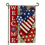 4th Of July Patriotism Linen Double Sided Garden Flag