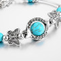 Charm Vintage Silver Natural Turquoise Butterfly Bracelet & Bangle