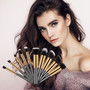 (Black and gold) 10 eye shadow powder eyebrow pencil eyeliner blush foundation concealer makeup brush set (Black and gold) 10 eye shadow powder eyebrow pencil eyeliner blush foundation concealer makeup brush set