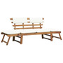 Garden Bench with Cushions 2-in-1 74.8” Solid Acacia Wood Garden Bench with Cushions 2-in-1 74.8” Solid Acacia Wood