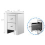 Mirrored Nightstand End Tables with 2/3/4-Drawer, Silver Modern Beside Table, Mirror Accent Side Table for Bedroom, Living Room Mirrored Nightstand End Tables with 2/3/4-Drawer, Silver Modern Beside Table, Mirror Accent Side Table for Bedroom, Living Room