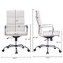 Sidanli White Office Chair with Faux Leather Sidanli White Office Chair with Faux Leather