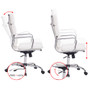 Sidanli White Office Chair with Faux Leather Sidanli White Office Chair with Faux Leather