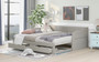 Wooden Daybed with Trundle Bed and Two Storage Drawers , Extendable Bed Daybed,Sofa Bed with Two Drawers Wooden Daybed with Trundle Bed and Two Storage Drawers , Extendable Bed Daybed,Sofa Bed with Two Drawers