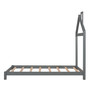 Twin Size Wood Platform Bed with House-shaped Headboard Twin Size Wood Platform Bed with House-shaped Headboard