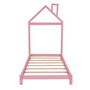 Twin Size Wood Platform Bed with House-shaped Headboard Twin Size Wood Platform Bed with House-shaped Headboard