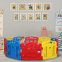 8/10-Panel Baby Fence, Toddlers Playpen with Safety Lock, Kids Play Center Indoor Outdoor 8/10-Panel Baby Fence, Toddlers Playpen with Safety Lock, Kids Play Center Indoor Outdoor