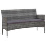 4 Piece Garden Lounge Set With Cushions Poly Rattan Gray 4 Piece Garden Lounge Set With Cushions Poly Rattan Gray