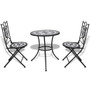 3 Piece Bistro Set Ceramic Tile Black and White 3 Piece Bistro Set Ceramic Tile Black and White