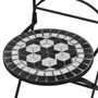 3 Piece Bistro Set Ceramic Tile Black and White 3 Piece Bistro Set Ceramic Tile Black and White