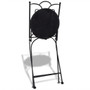 3 Piece Bistro Set Ceramic Tile Black and White 3 Piece Bistro Set Ceramic Tile Black and White