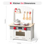 Children's Intellectual Education Enlightenment White Wooden Gourmet Cooking Kitchen Toy Set Children's Intellectual Education Enlightenment White Wooden Gourmet Cooking Kitchen Toy Set