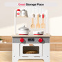 Children's Intellectual Education Enlightenment White Wooden Gourmet Cooking Kitchen Toy Set Children's Intellectual Education Enlightenment White Wooden Gourmet Cooking Kitchen Toy Set