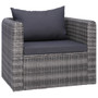 7 Piece Garden Sofa Set with Cushions & Pillows Poly Rattan Gray 7 Piece Garden Sofa Set with Cushions & Pillows Poly Rattan Gray