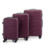 3-piece Trolley Case Set, 360 Degree Rotation Wheels with TSA Lock, Travel Suitcase Set, Claret XH 3-piece Trolley Case Set, 360 Degree Rotation Wheels with TSA Lock, Travel Suitcase Set, Claret XH