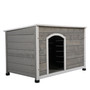 Outdoor Wood Dog House, Dog Cabin with Weatherproof Roof and Open Door, Easy to Clean Outdoor Wood Dog House, Dog Cabin with Weatherproof Roof and Open Door, Easy to Clean