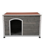 Outdoor Wood Dog House, Dog Cabin with Weatherproof Roof and Open Door, Easy to Clean Outdoor Wood Dog House, Dog Cabin with Weatherproof Roof and Open Door, Easy to Clean