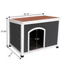 Outdoor Wood Dog House, Dog Cabin with Weatherproof Roof and Open Door, Easy to Clean Outdoor Wood Dog House, Dog Cabin with Weatherproof Roof and Open Door, Easy to Clean