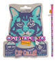 Touchcat ® Bell-Chime Designer Rubberized Cat Collar w/ Stainless Steel Hooks