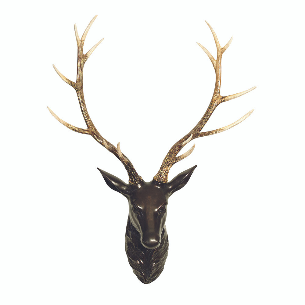 Black & Natural Samba Resin Deer Head