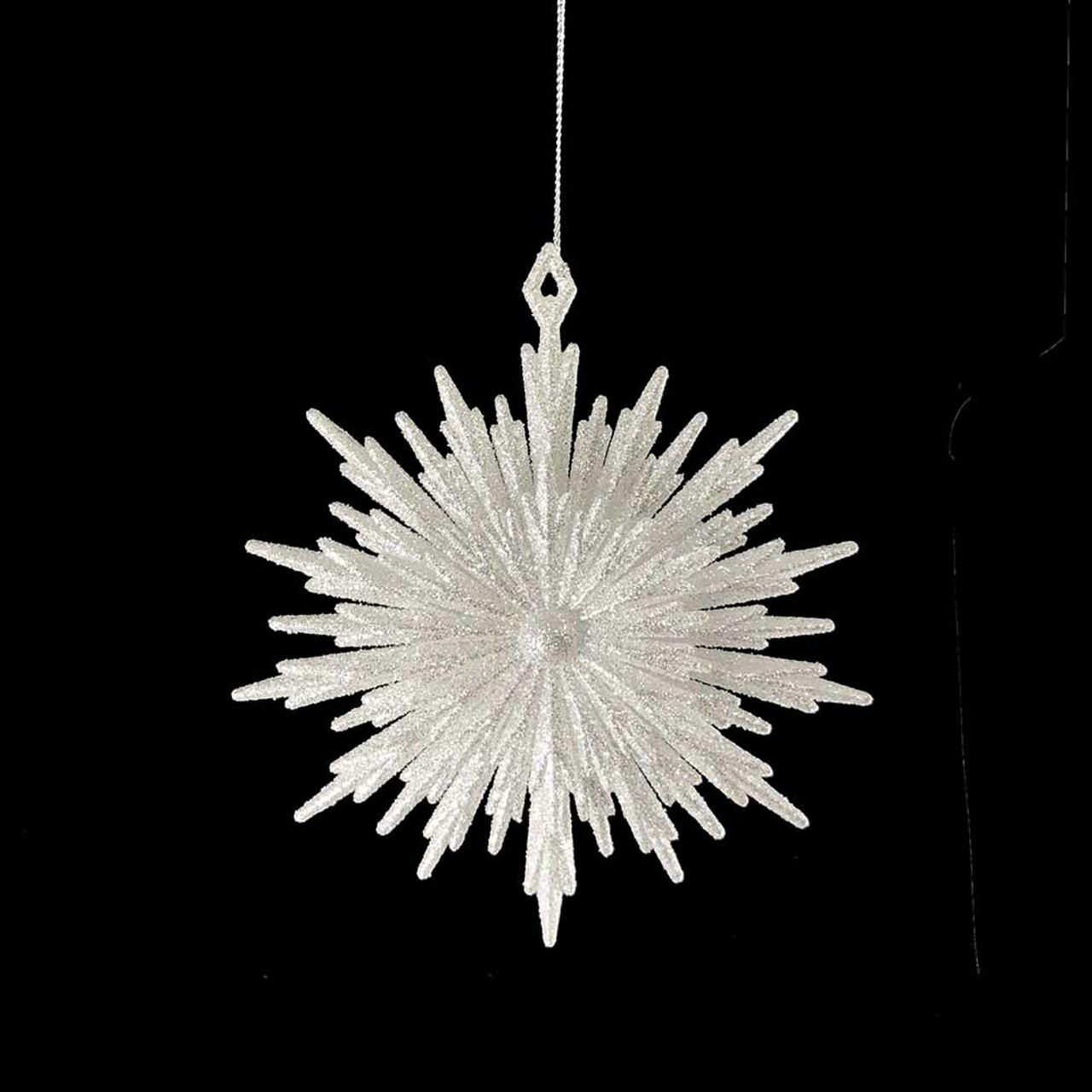 Glittered Burst Snowflake Ornament