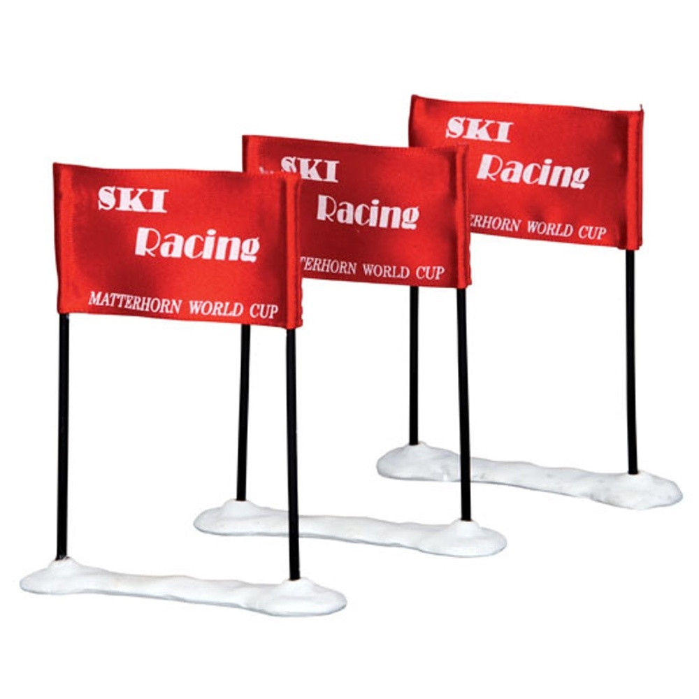 Lemax Ski Racing Flags - Set of 3