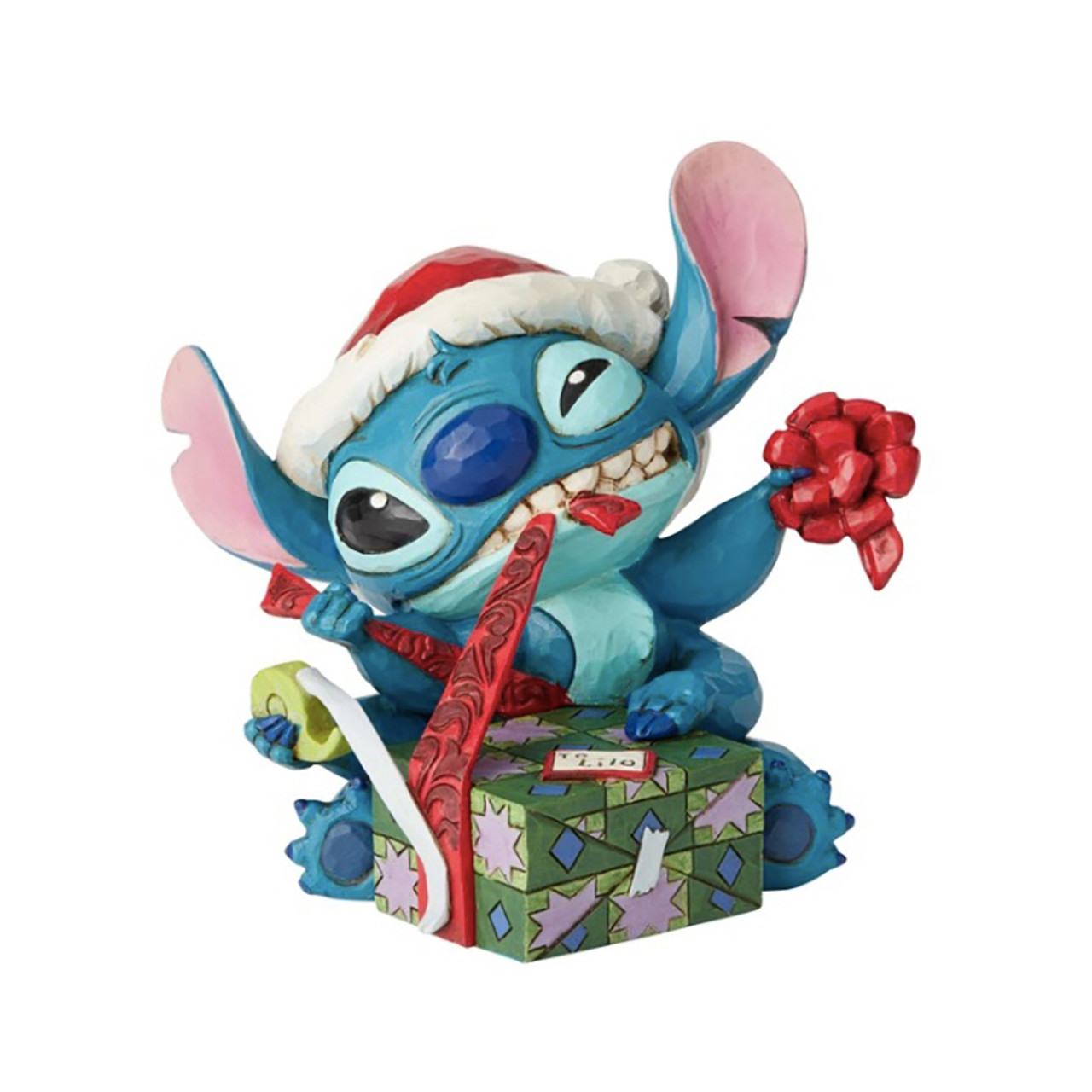 Jim Shore Santa Stitch Wrapping Present 