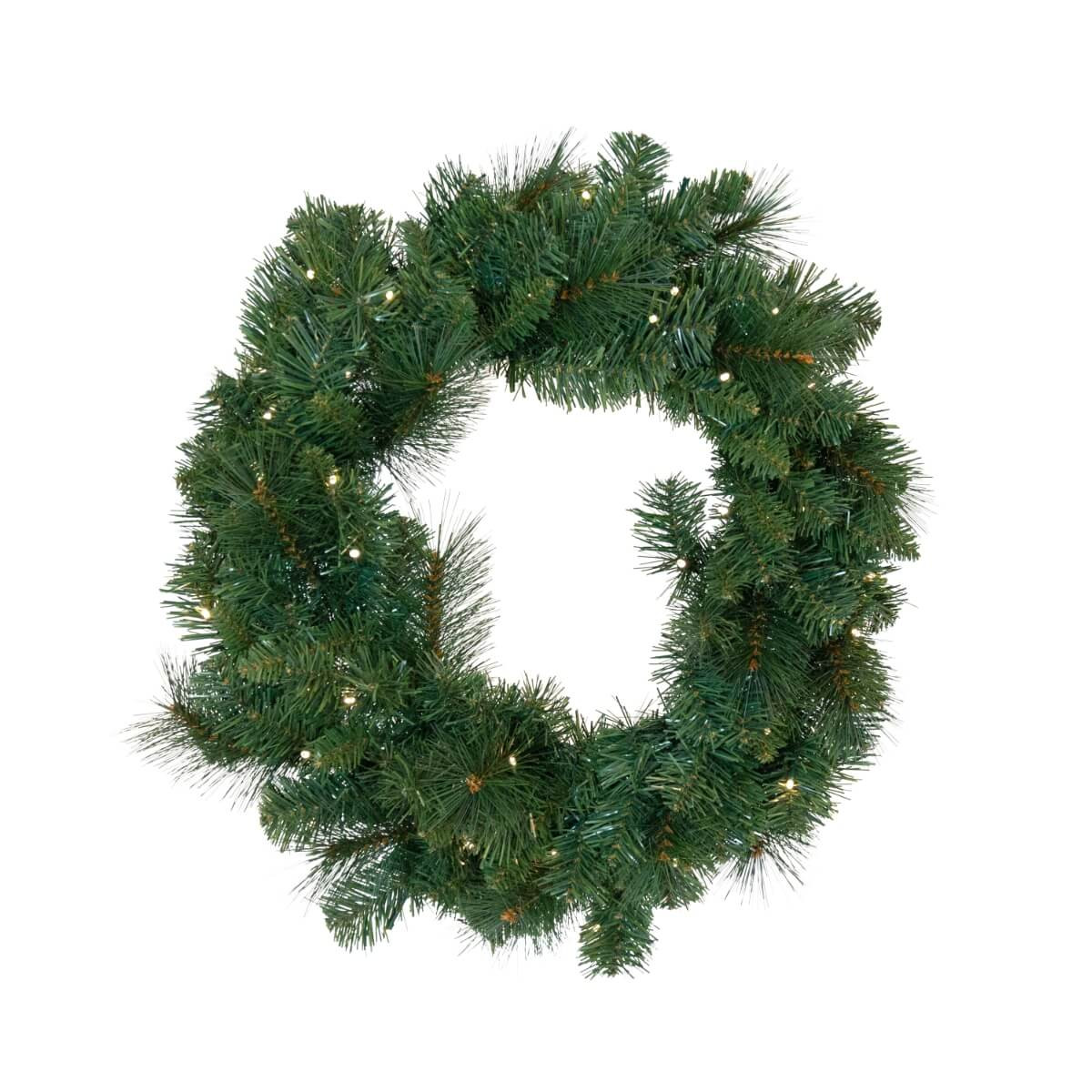 Green  Vermont Prelit Wreath  