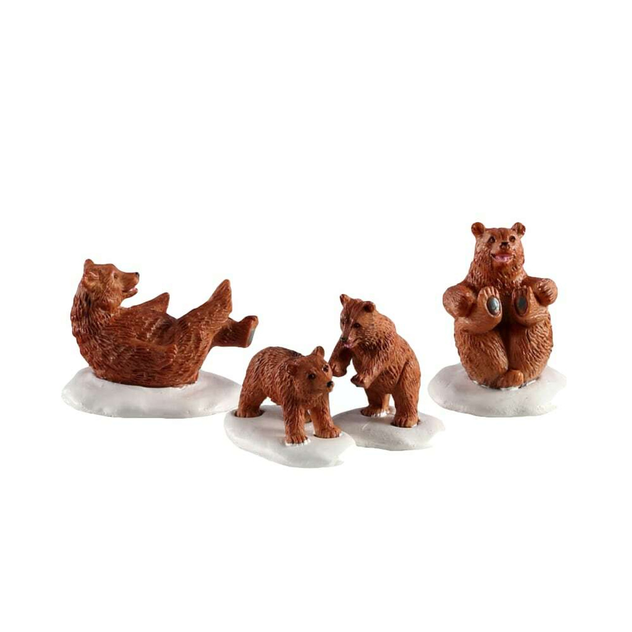 Lemax Bear Family Snow Day - Set of 4