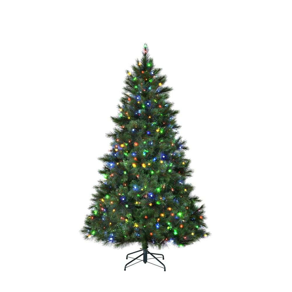 6FT Pre-Lit Washington Fir Christmas Tree - Multi Colour