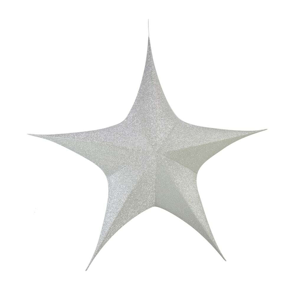 Pop Up Silver Tinsel Star 