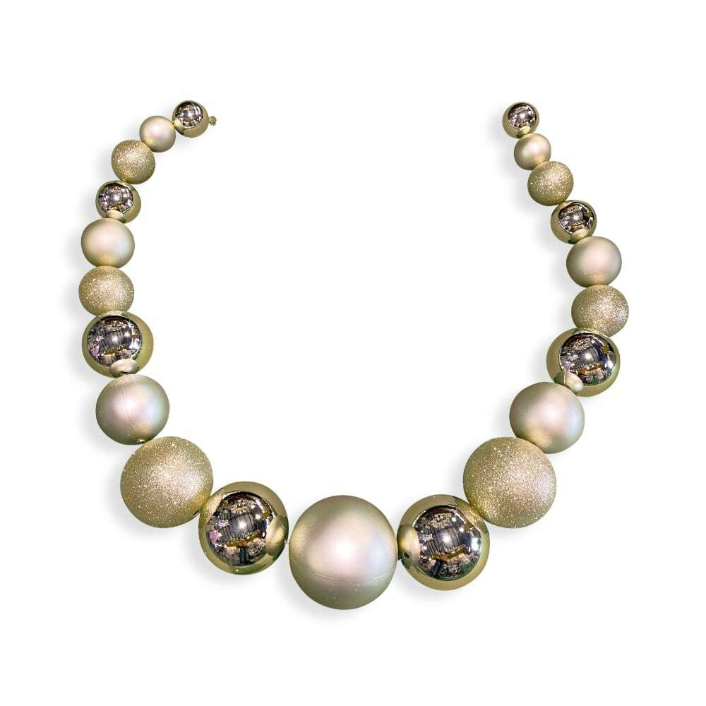 Gold & Champagne Bauble Garland - 185cm