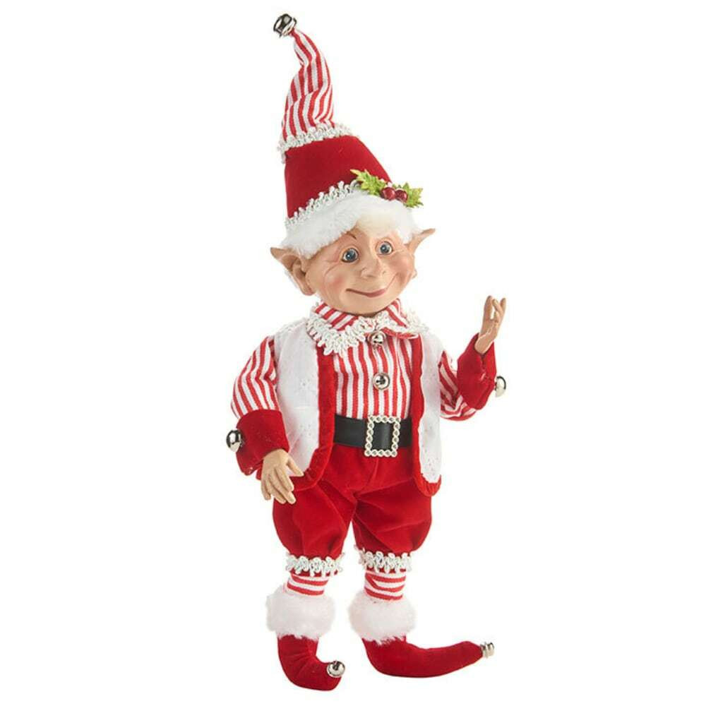Raz Peppermint Stripe Elf 