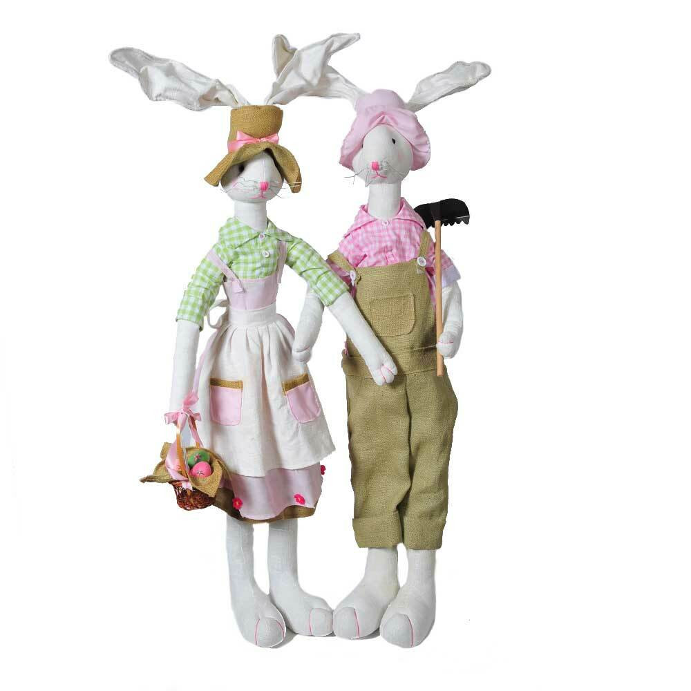 Girl Easter Farmer Bunnies (2 Styles) 
